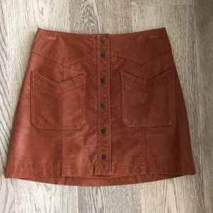 Free people vegan suede mini skirt
